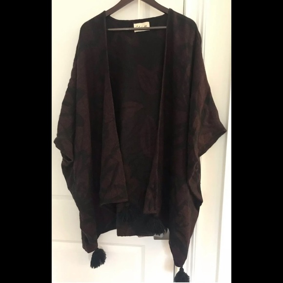 Cleobella women’s cardigan one size burgundy - Picture 3 of 4